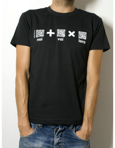T-Shirt "AIL Code" Unisex BIO - Colore Nero - Stampa Bianca