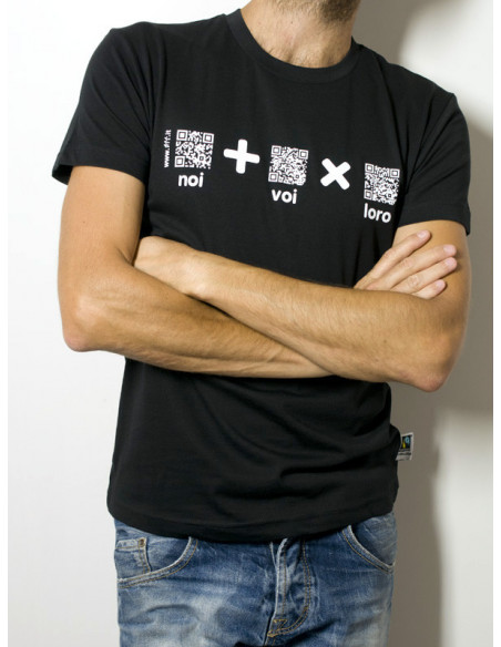 T-Shirt "AIL Code" Unisex BIO - Colore Nero - Stampa Bianca