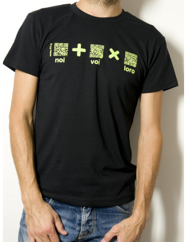 T-Shirt "AIL Code" Unisex BIO - Colore Nero - Stampa Verde
