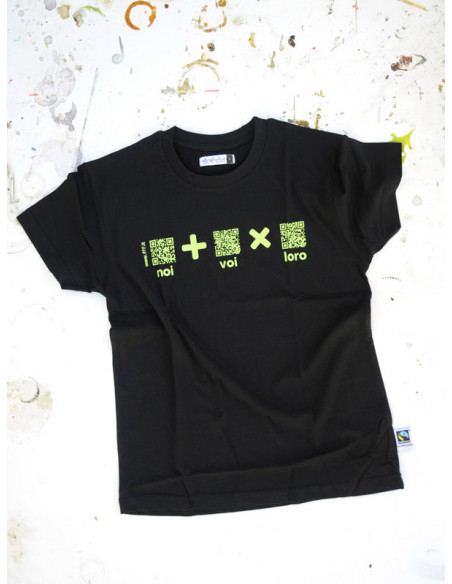 T-Shirt "AIL Code" Unisex BIO - Colore Nero - Stampa Verde