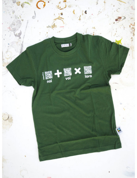 T-Shirt "AIL Code" Unisex BIO - Colore Verde - Stampa Bianca