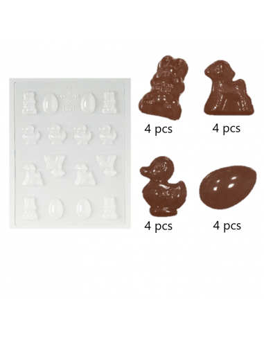 Stampo per cioccolatini pasquali - 16 pezzi